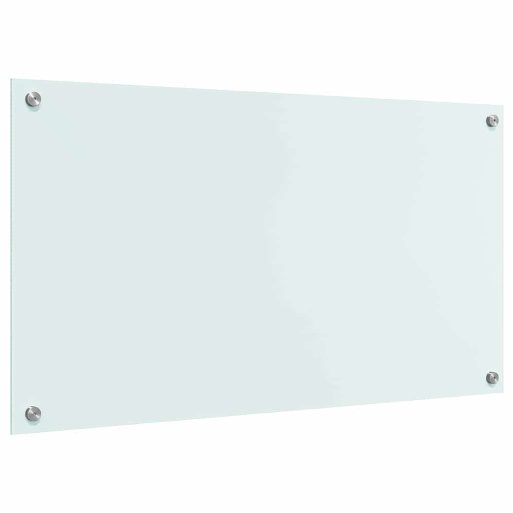vidaXL Πίσω Πάνελ Κουζίνας Λευκό 90 x 50 x 0,8 εκ σκληρυμένο γυαλί