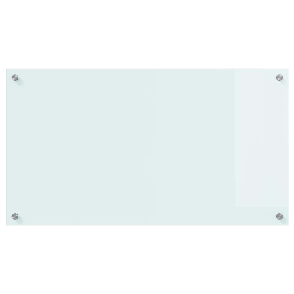 vidaXL Πίσω Πάνελ Κουζίνας Λευκό 90 x 50 x 0,8 εκ σκληρυμένο γυαλί