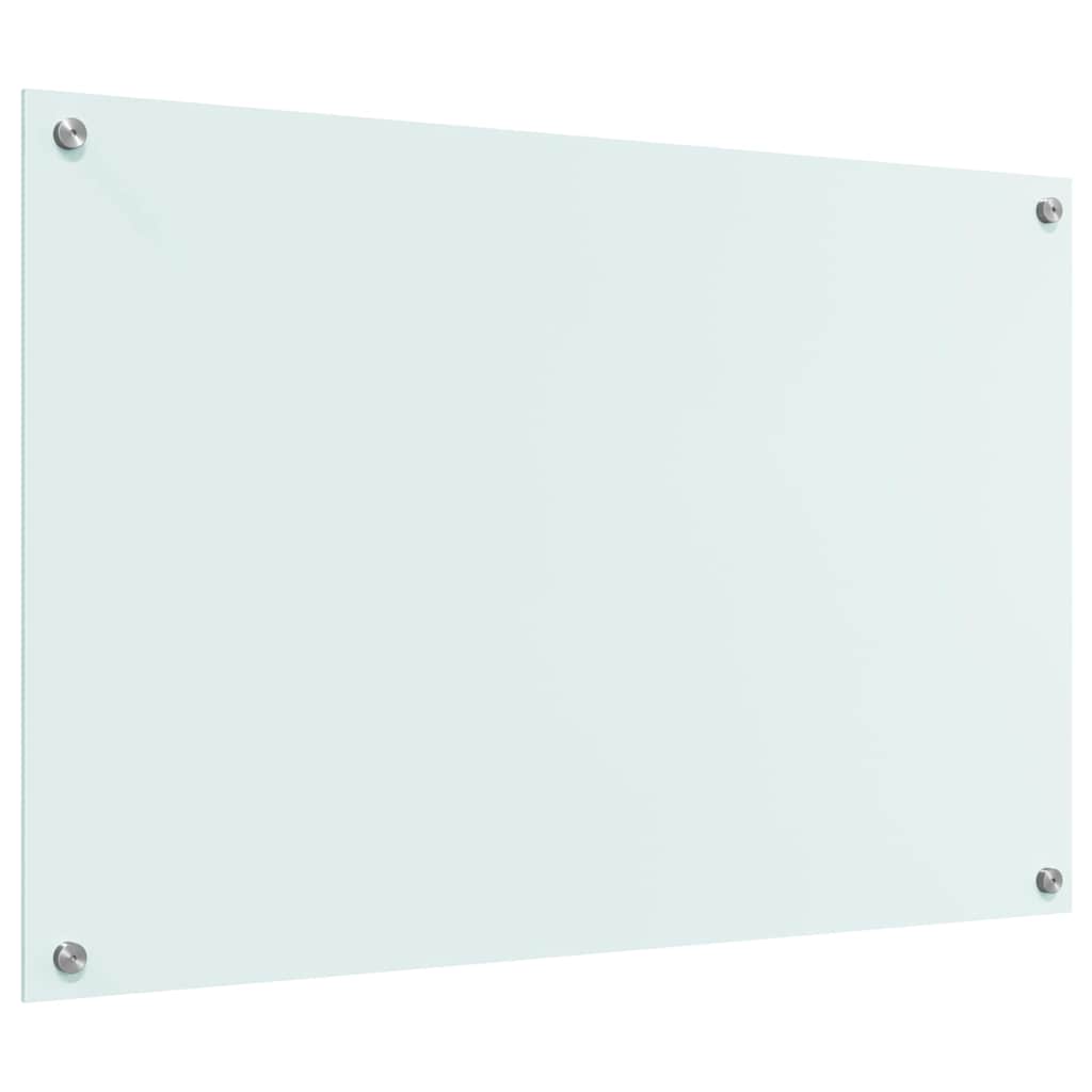 vidaXL Πίσω Πάνελ Κουζίνας Λευκό 90 x 60 x 0,8 εκ σκληρυμένο γυαλί