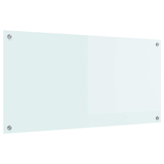 vidaXL Πίσω Πάνελ Κουζίνας Λευκό 100 x 50 x 0,8 εκ σκληρυμένο γυαλί