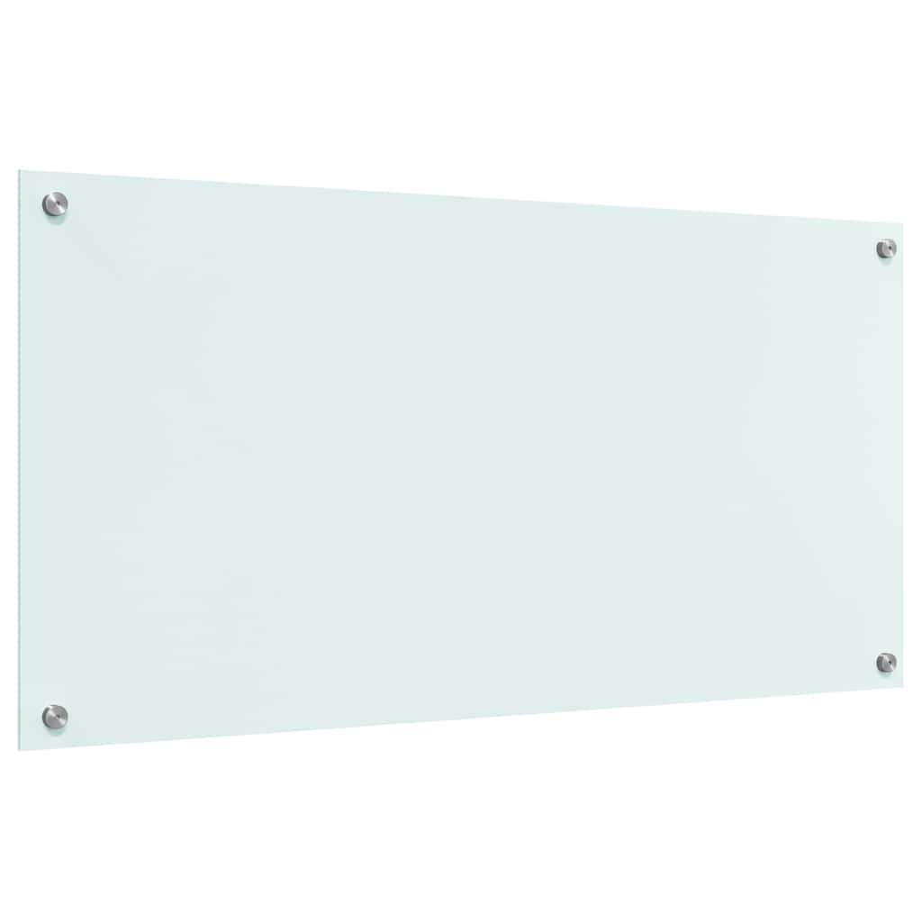 vidaXL Πίσω Πάνελ Κουζίνας Λευκό 100 x 50 x 0,8 εκ σκληρυμένο γυαλί