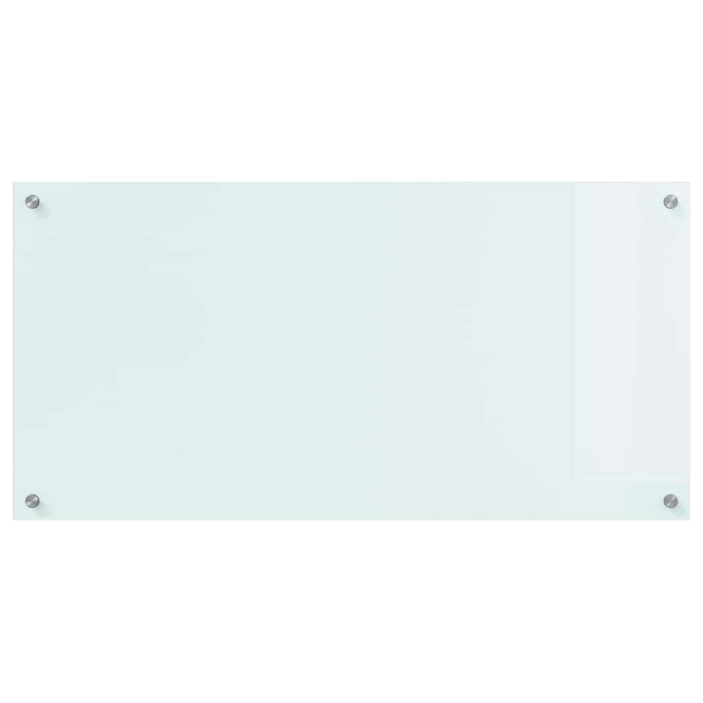 vidaXL Πίσω Πάνελ Κουζίνας Λευκό 100 x 50 x 0,8 εκ σκληρυμένο γυαλί