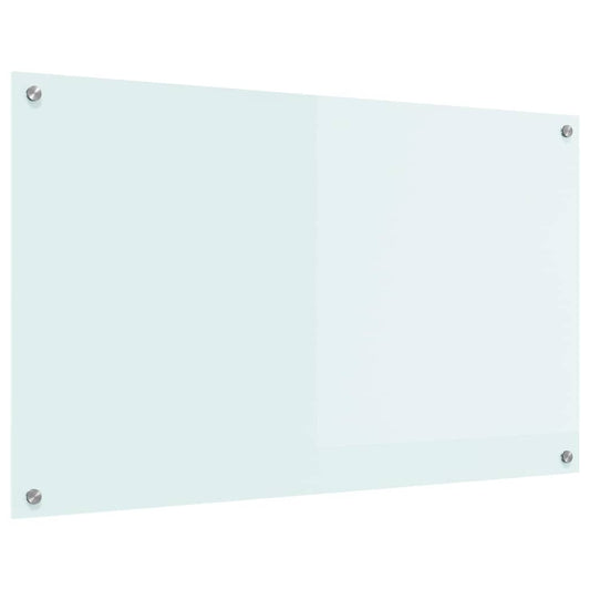 vidaXL Πίσω Πάνελ Κουζίνας Λευκό 100 x 60 x 0,8 εκ σκληρυμένο γυαλί