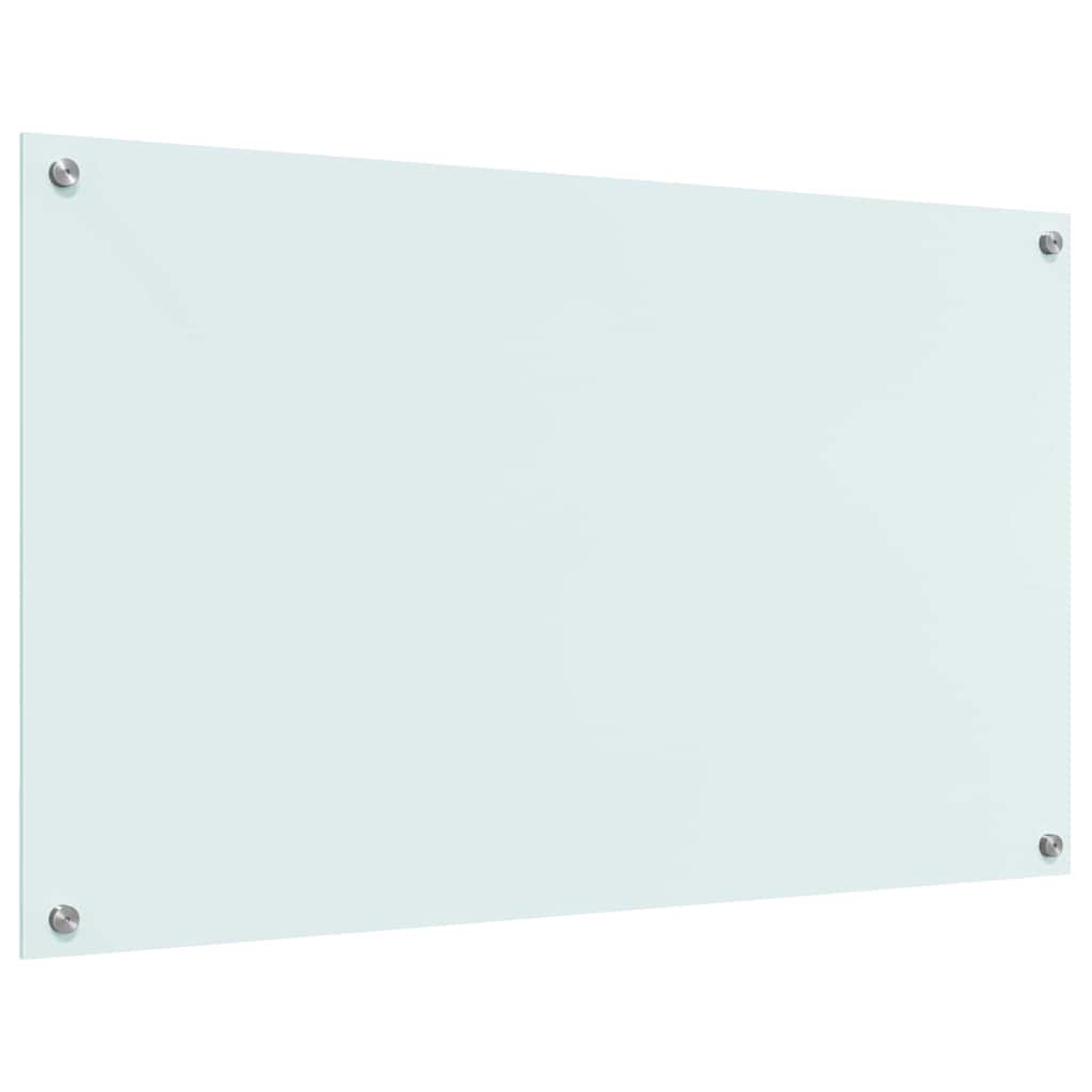 vidaXL Πίσω Πάνελ Κουζίνας Λευκό 100 x 60 x 0,8 εκ σκληρυμένο γυαλί