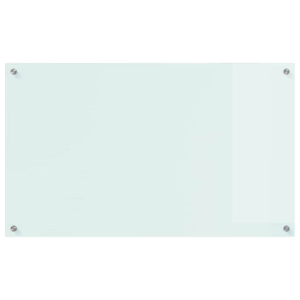 vidaXL Πίσω Πάνελ Κουζίνας Λευκό 100 x 60 x 0,8 εκ σκληρυμένο γυαλί