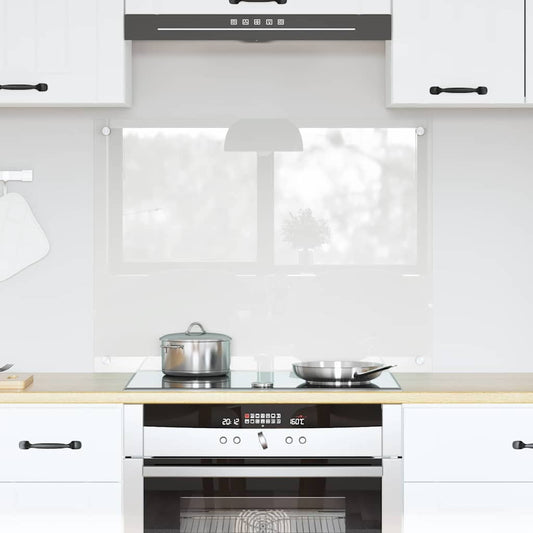 vidaXL Πίσω Πάνελ Κουζίνας Διαφανές 80 x 60 cm σκληρυμένο γυαλί
