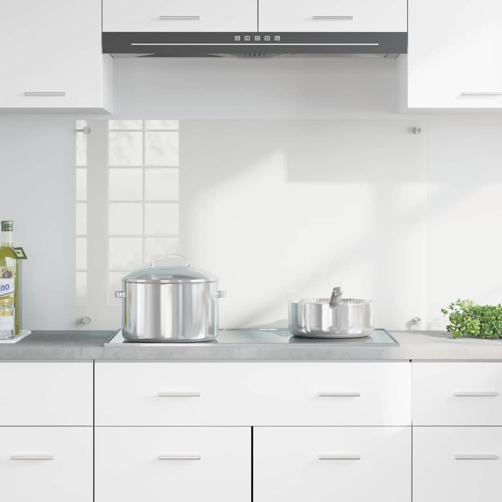 vidaXL Πίσω Πάνελ Κουζίνας Διαφανές 100 x 60 x 0,8 εκ σκληρυμένο γυαλί