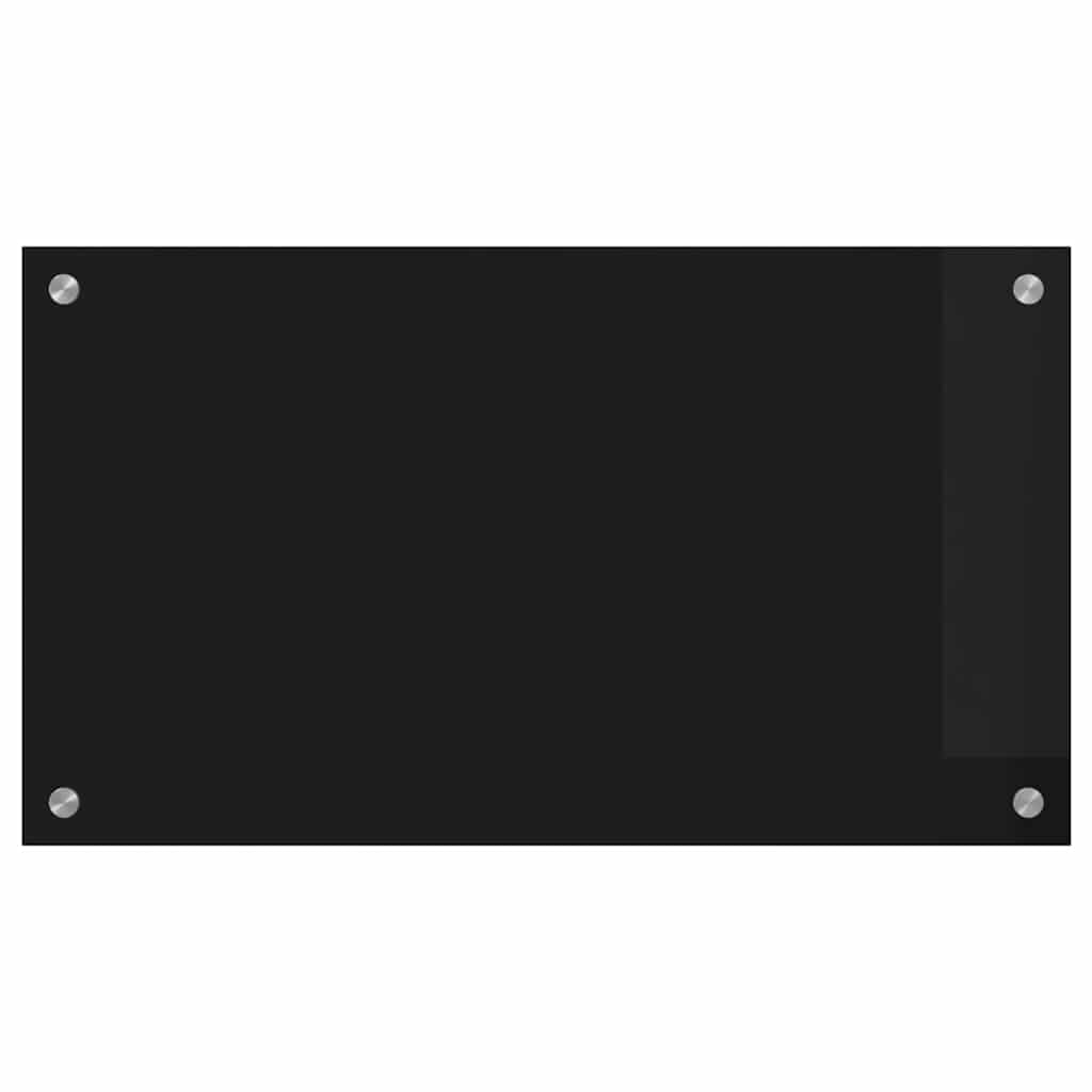 vidaXL Πίσω Πάνελ Κουζίνας Μαύρο 70 x 40 x 0,8 εκ σκληρυμένο γυαλί