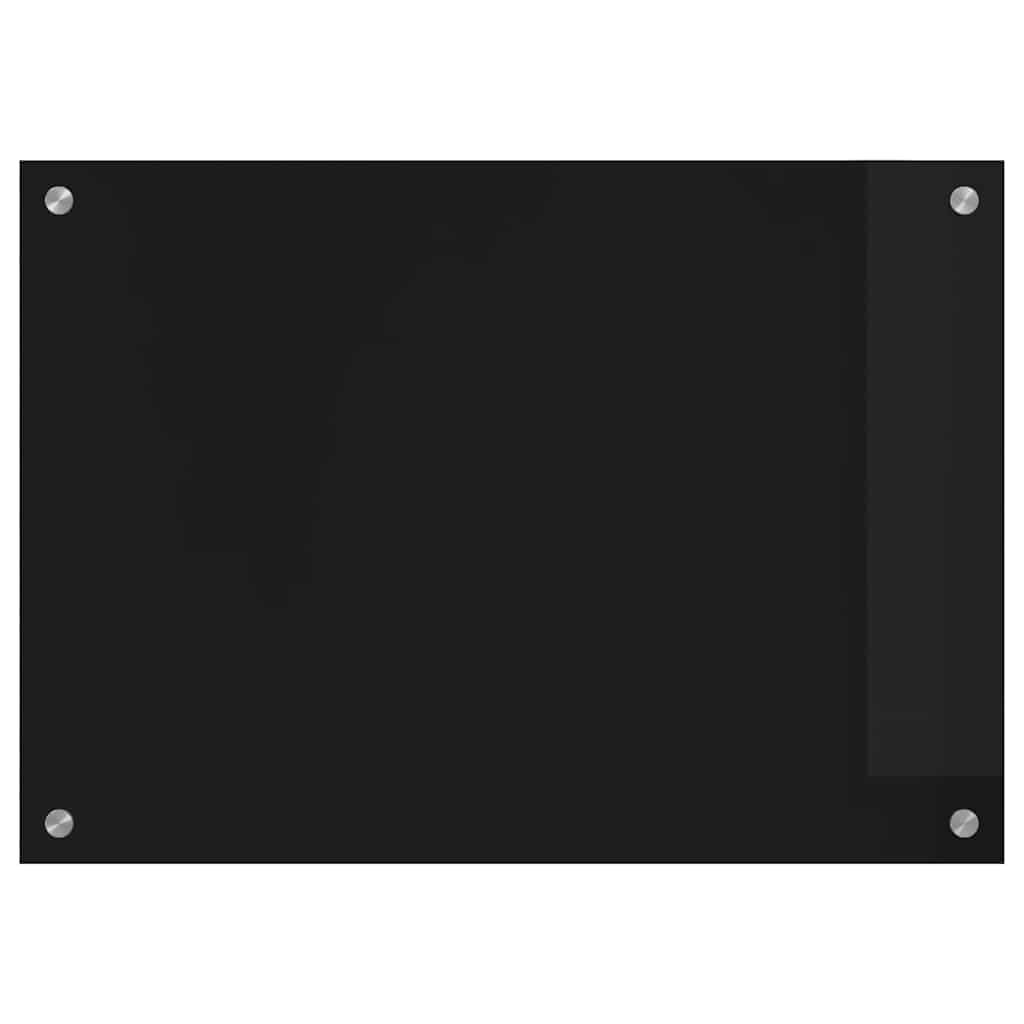 vidaXL Πίσω Πάνελ Κουζίνας Μαύρο 70 x 50 x 0,8 εκ σκληρυμένο γυαλί