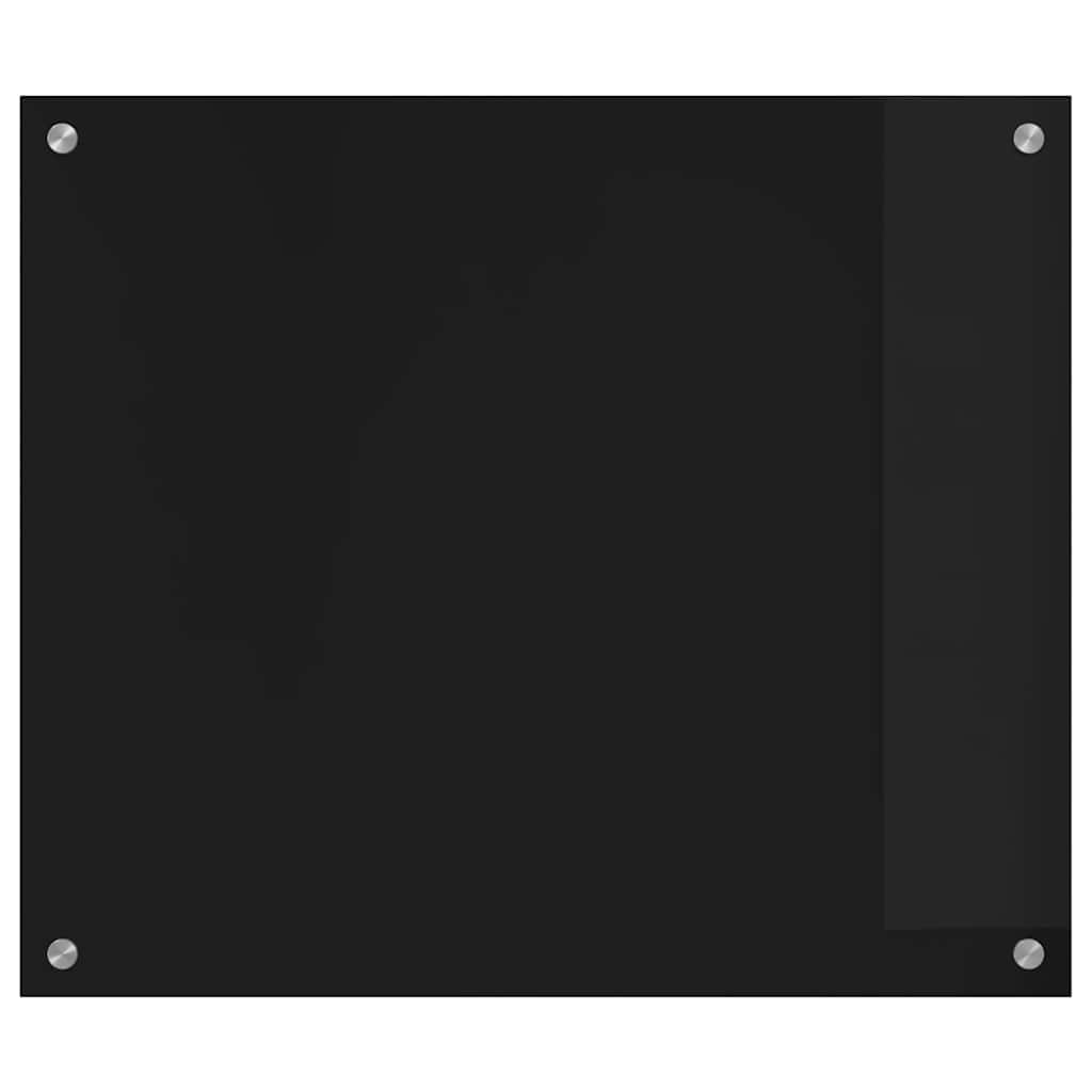 vidaXL Πίσω Πάνελ Κουζίνας Μαύρο 70 x 60 x 0,8 εκ σκληρυμένο γυαλί