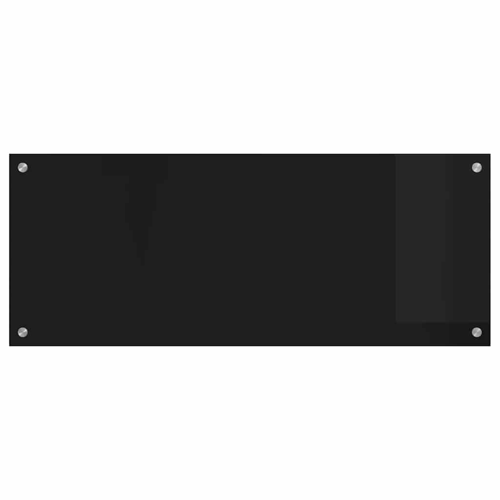 vidaXL Πίσω Πάνελ Κουζίνας Μαύρο 100 x 40 x 0,8 εκ σκληρυμένο γυαλί