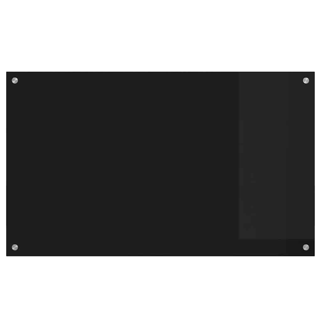 vidaXL Πίσω Πάνελ Κουζίνας Μαύρο 100 x 60 x 0,8 εκ σκληρυμένο γυαλί
