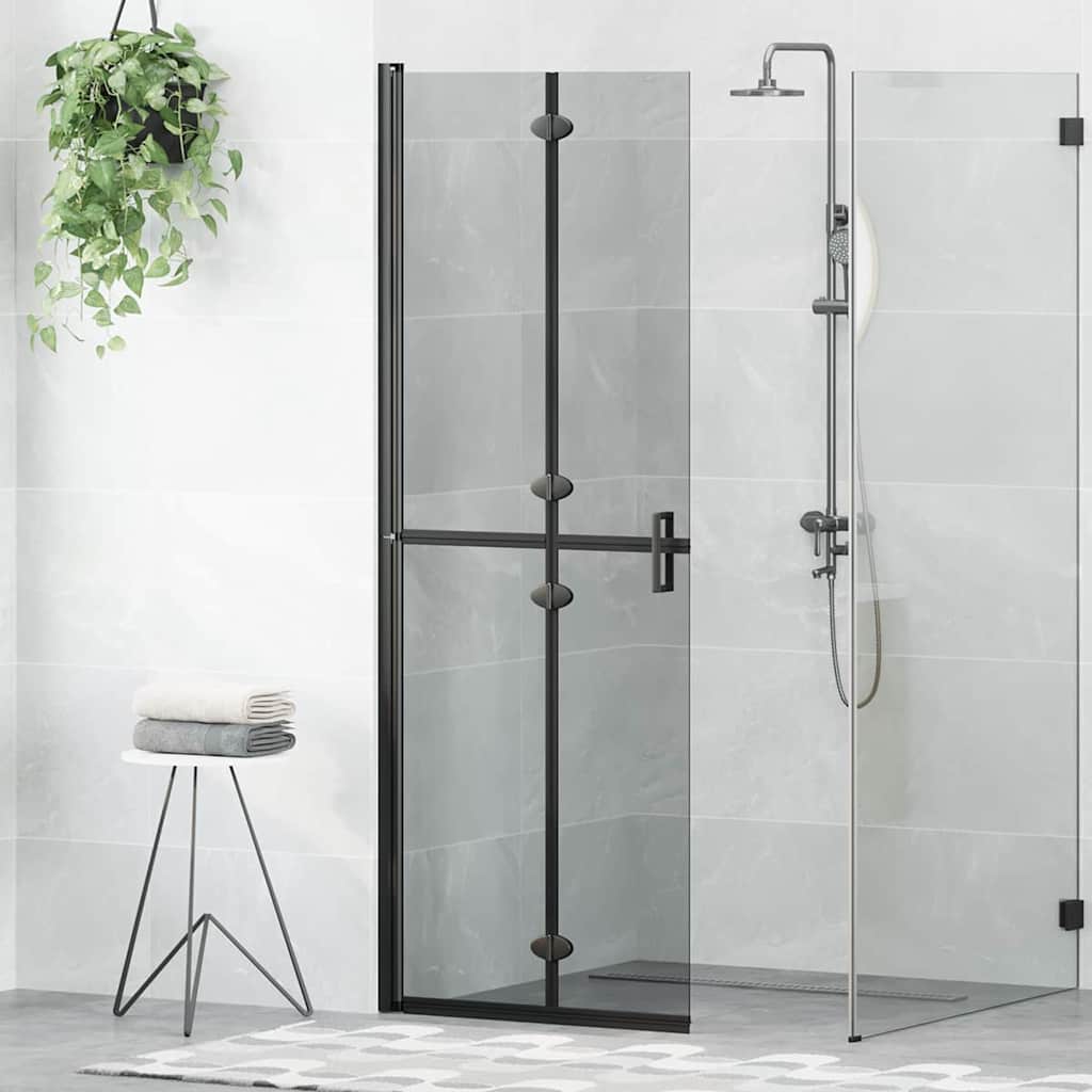 vidaXL Τοίχος ντους Walk-in Άλλο Μαύρο και σκούρο διαφανές 70 x 190 cm