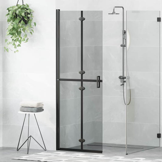 vidaXL Τοίχος ντους Walk-in Άλλο Μαύρο και σκούρο διαφανές 70 x 190 cm