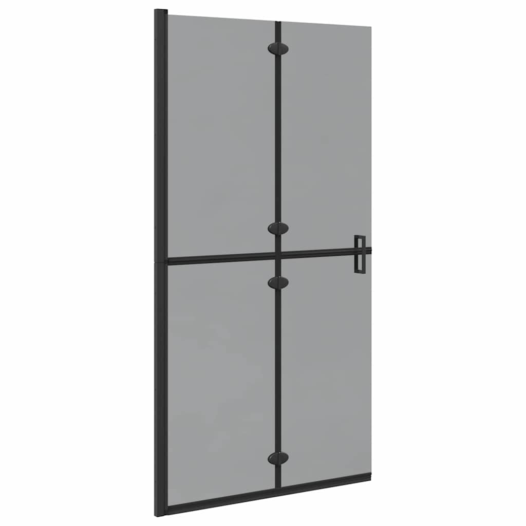 vidaXL Τοίχος ντους Walk-in Μαύρο και σκούρο διαφανές 100 x 190 cm