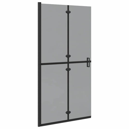 vidaXL Τοίχος ντους Walk-in Μαύρο και σκούρο διαφανές 100 x 190 cm