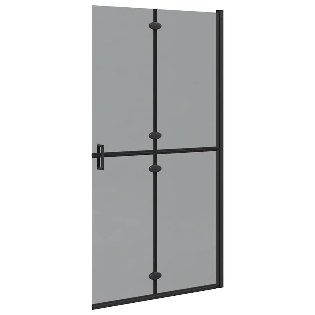 vidaXL Τοίχος ντους Walk-in Μαύρο και σκούρο διαφανές 100 x 190 cm