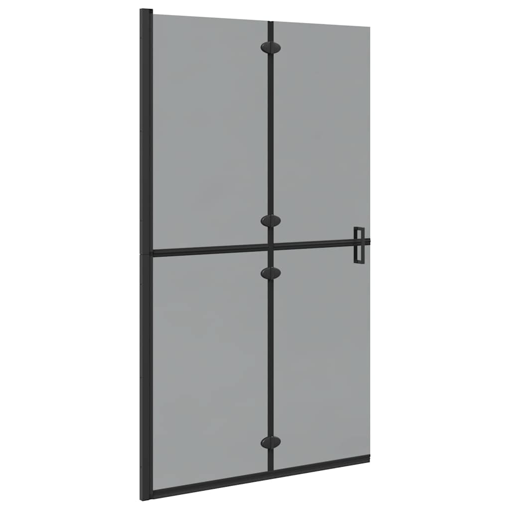 vidaXL Τοίχος ντους Walk-in Μαύρο και σκούρο διαφανές 110 x 190 cm