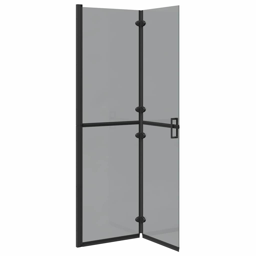 vidaXL Τοίχος ντους Walk-in Μαύρο και σκούρο διαφανές 110 x 190 cm