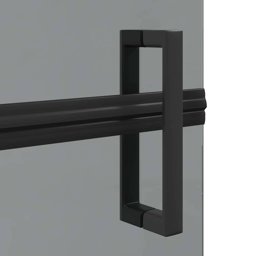 vidaXL Τοίχος ντους Walk-in Μαύρο και σκούρο διαφανές 120 x 190 cm