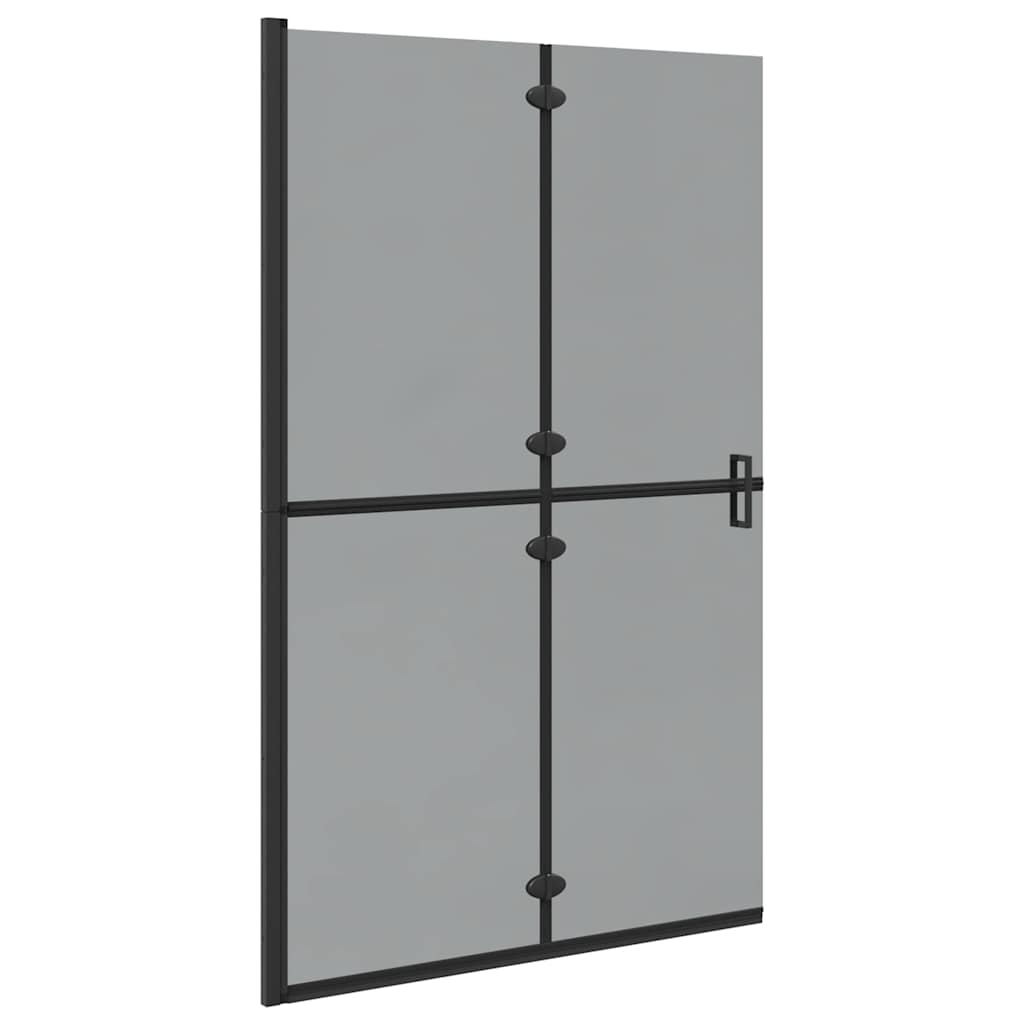vidaXL Τοίχος ντους Walk-in Μαύρο και σκούρο διαφανές 120 x 190 cm