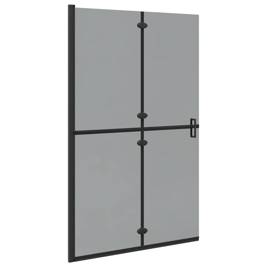 vidaXL Τοίχος ντους Walk-in Μαύρο και σκούρο διαφανές 120 x 190 cm