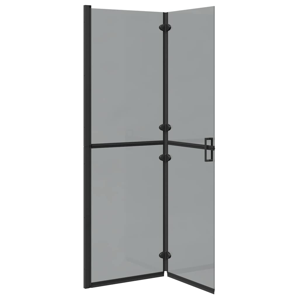 vidaXL Τοίχος ντους Walk-in Μαύρο και σκούρο διαφανές 120 x 190 cm