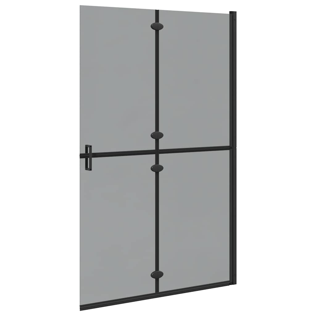 vidaXL Τοίχος ντους Walk-in Μαύρο και σκούρο διαφανές 120 x 190 cm
