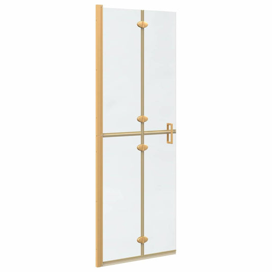 vidaXL Τοίχος ντους Walk-in Άλλο Χρυσό και διαφανές 70 x 190 cm