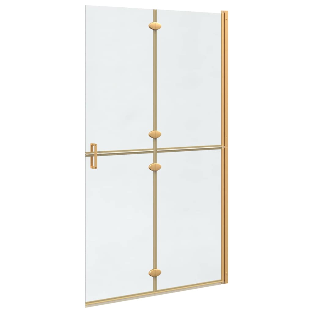 vidaXL Τοίχος ντους Walk-in Άλλο Χρυσό και διαφανές 110 x 190 cm