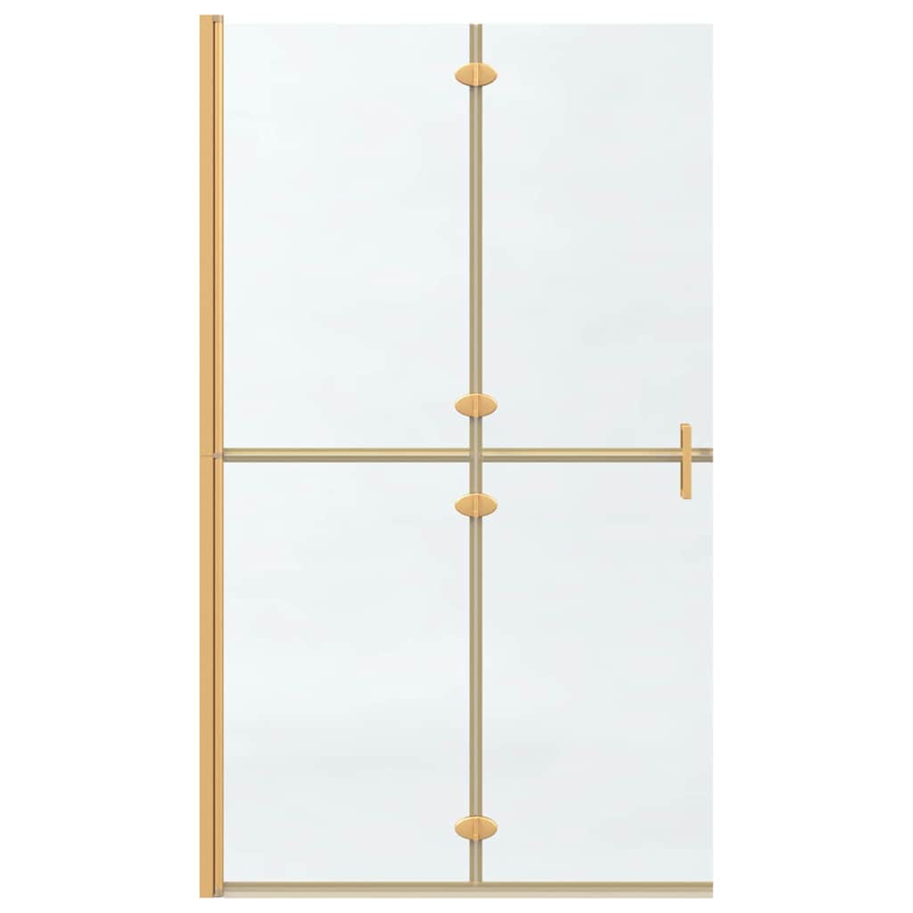 vidaXL Τοίχος ντους Walk-in Άλλο Χρυσό και διαφανές 110 x 190 cm