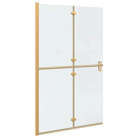 vidaXL Τοίχος ντους Walk-in Άλλο Χρυσό και διαφανές 120 x 190 cm