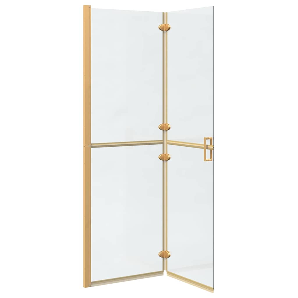 vidaXL Τοίχος ντους Walk-in Άλλο Χρυσό και διαφανές 120 x 190 cm
