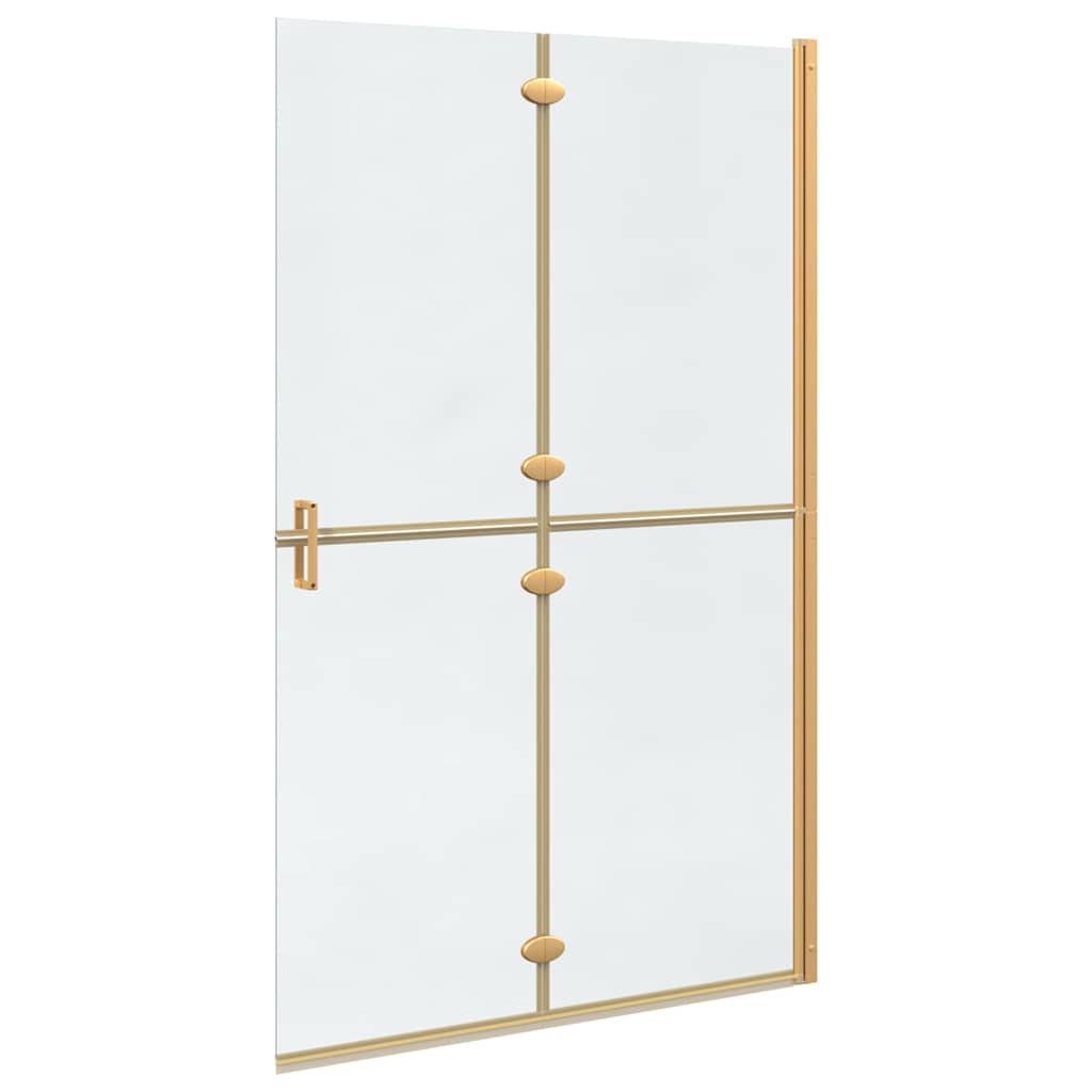 vidaXL Τοίχος ντους Walk-in Άλλο Χρυσό και διαφανές 120 x 190 cm