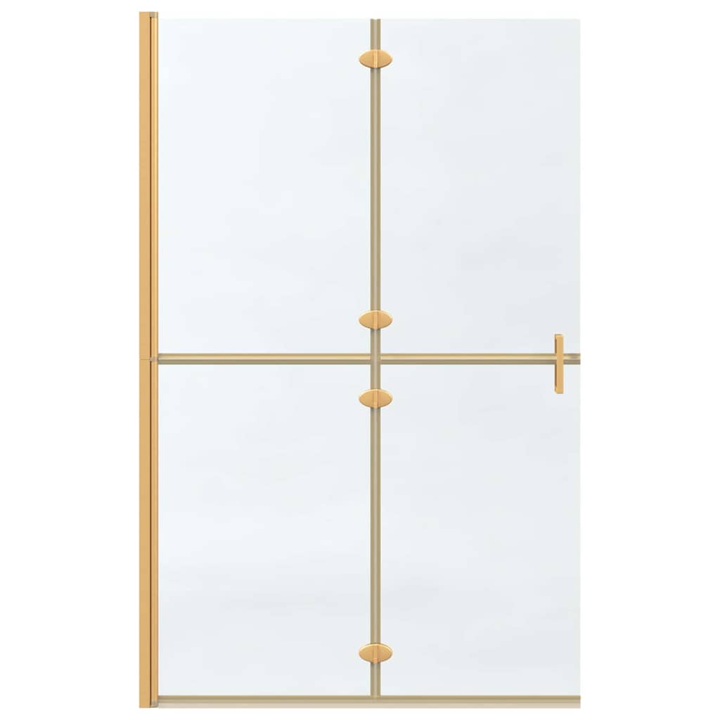vidaXL Τοίχος ντους Walk-in Άλλο Χρυσό και διαφανές 120 x 190 cm