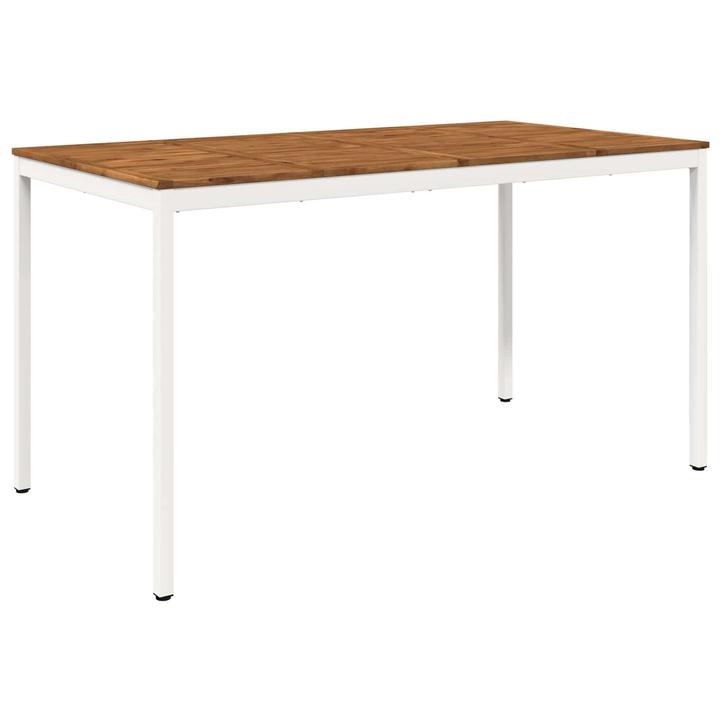 vidaXL Τραπέζι μπαρ κήπου Φυσικό και Λευκό 196 x 100,5 x 105 εκ