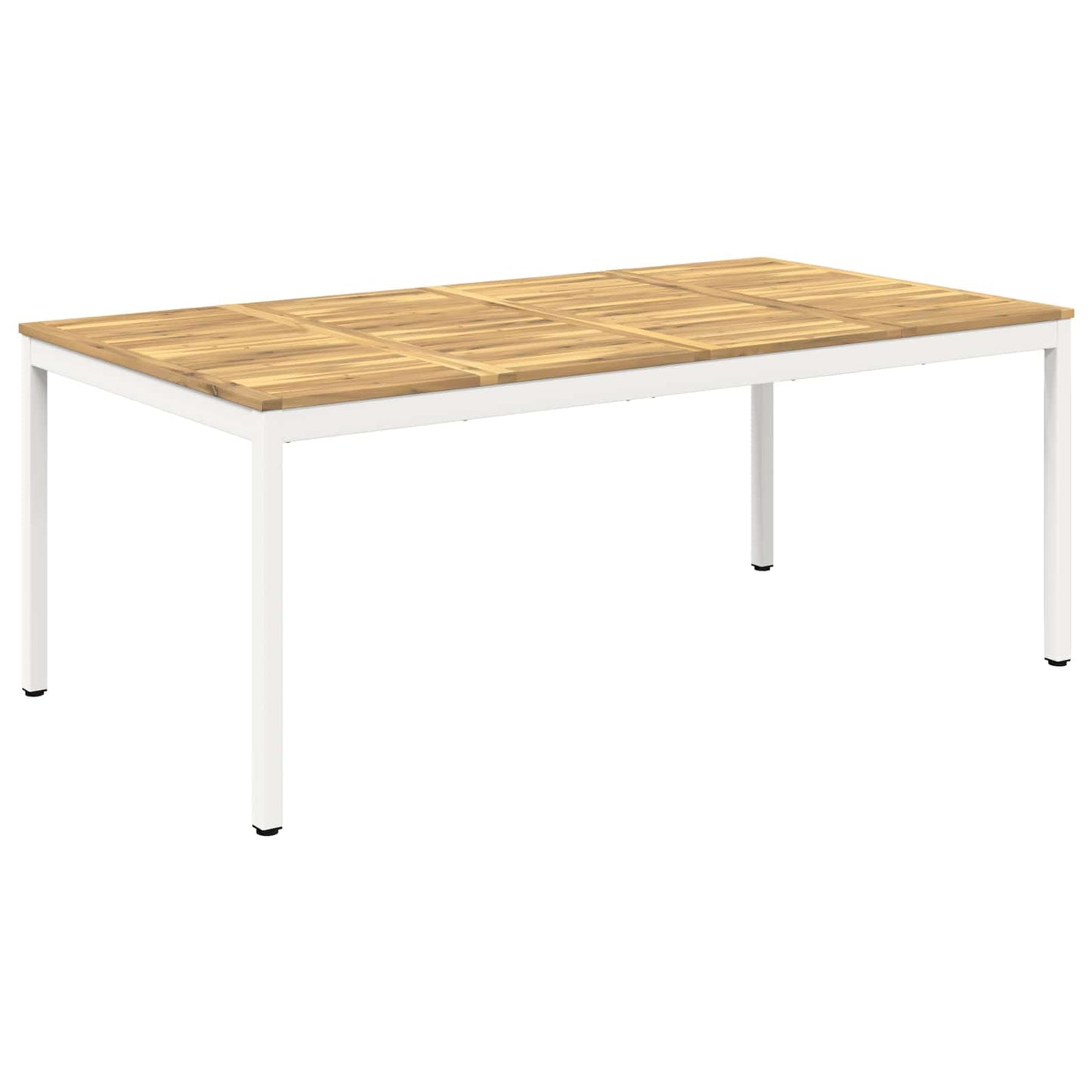 vidaXL Τραπέζι δείπνου κήπου Λευκό 196 x 100,5 x 75 εκ
