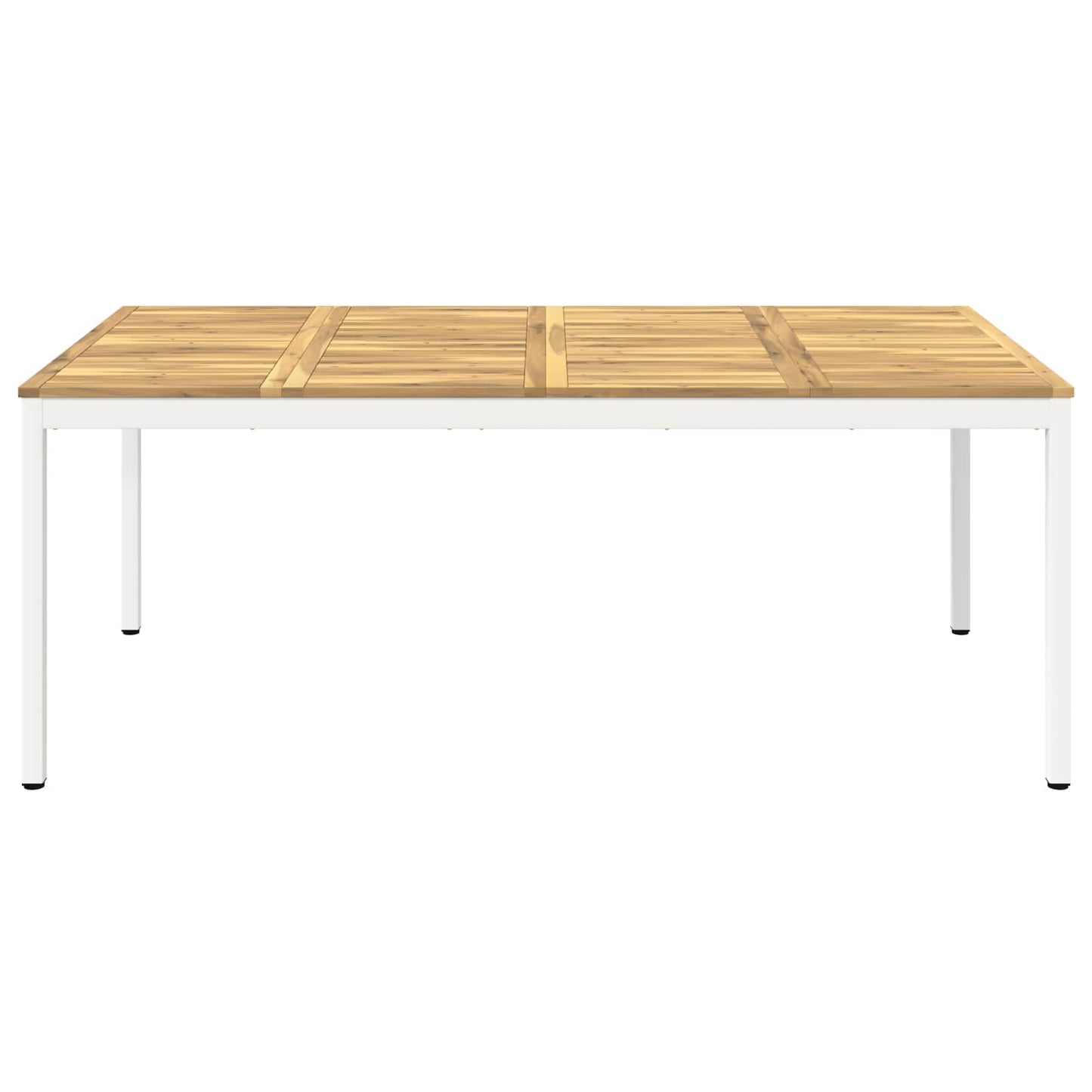 vidaXL Τραπέζι δείπνου κήπου Λευκό 196 x 100,5 x 75 εκ