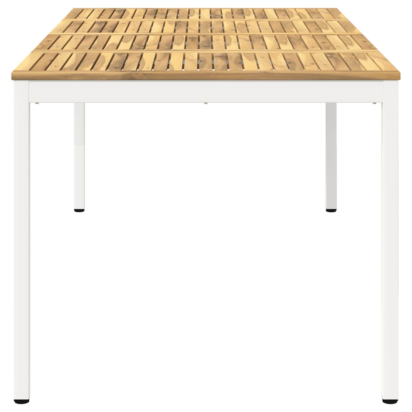 vidaXL Τραπέζι δείπνου κήπου Λευκό 196 x 100,5 x 75 εκ