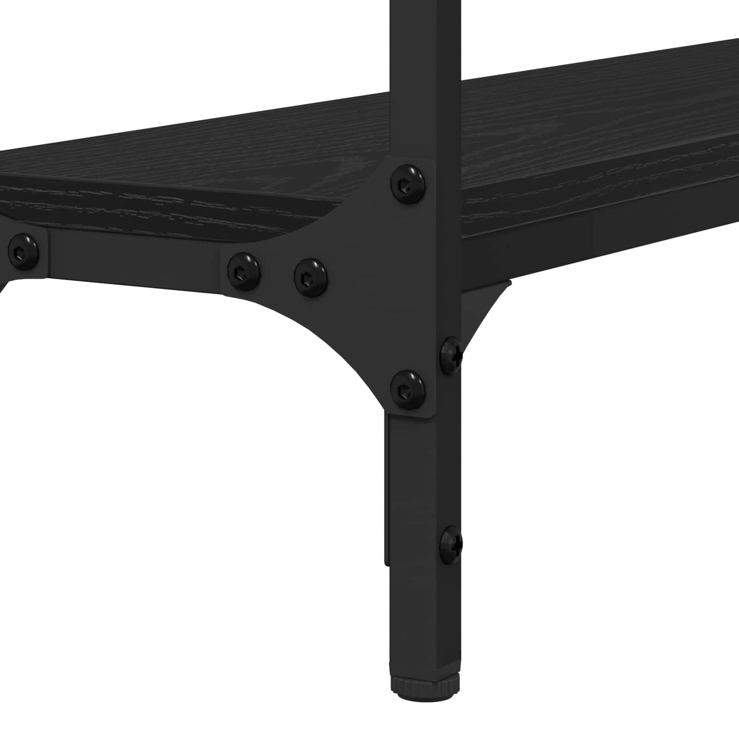 vidaXL Τραπέζι κονσόλας με ράφι Μαύρη δρυς 100 x 22,5 x 75 εκ