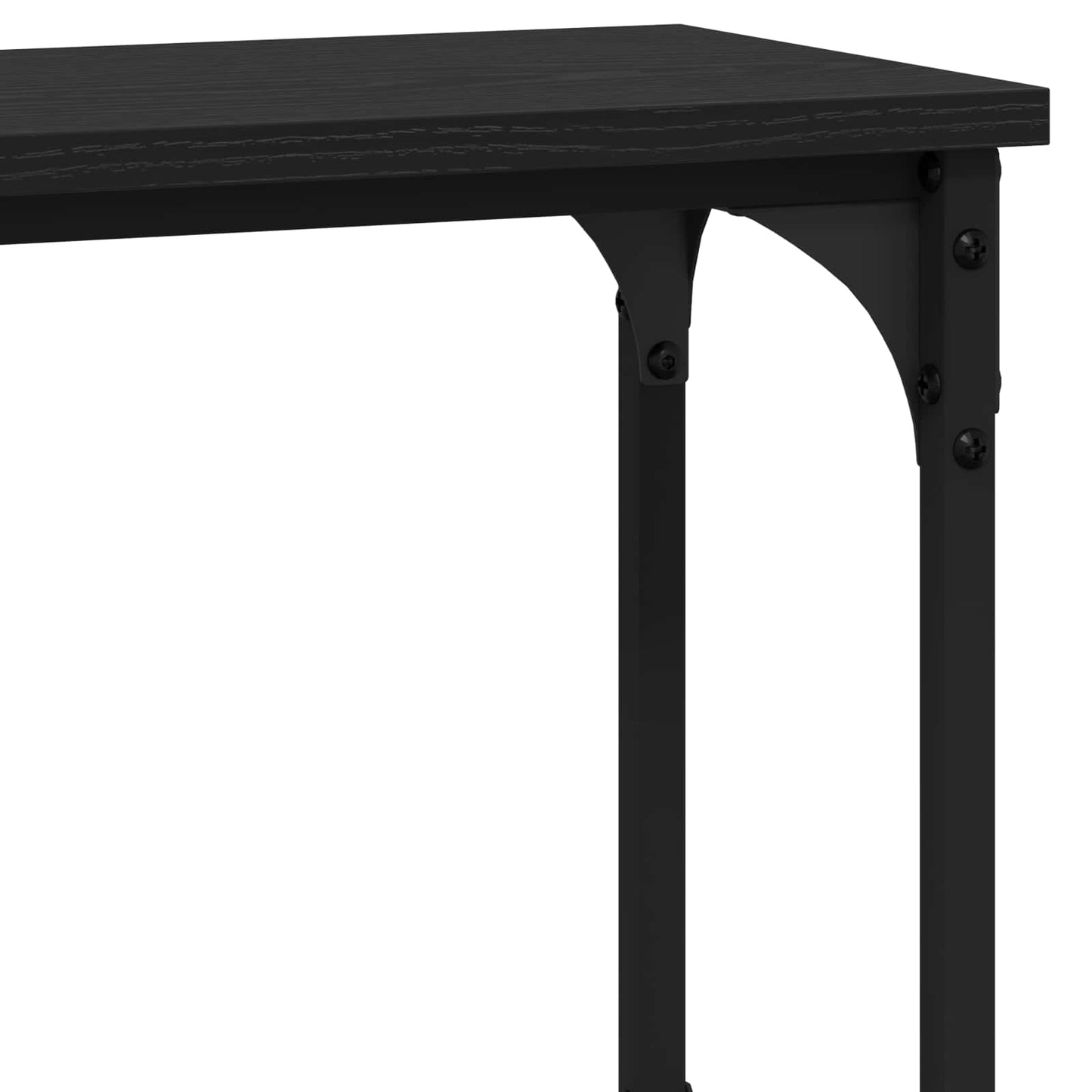vidaXL Τραπέζι κονσόλας με ράφι Μαύρη δρυς 100 x 22,5 x 75 εκ
