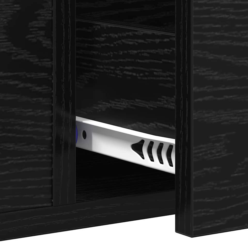 vidaXL Τραπέζι κονσόλας Άλλο Μαύρη δρυς 100 x 34.5 x 75 εκ.