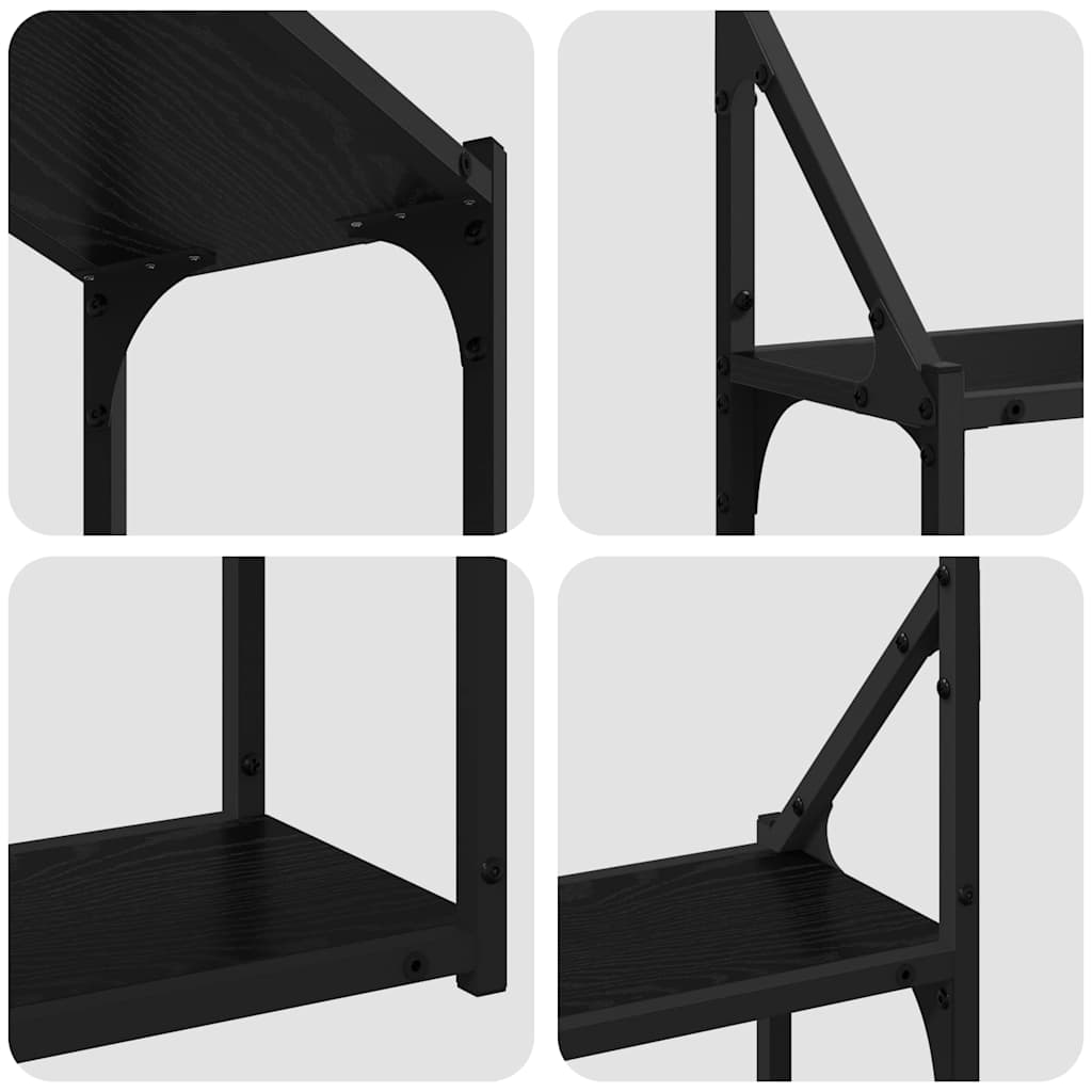 vidaXL Ράφι Τοίχου Μαύρη δρυς 60 x 21 x 51 cm Επεξεργασμένο ξύλο