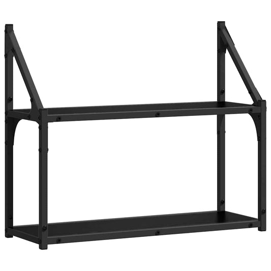 vidaXL Ράφι Τοίχου Επιτοίχιο Μαύρη δρυς 60 x 21 x 51 cm