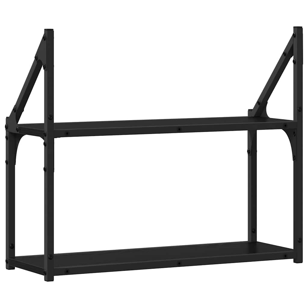 vidaXL Ράφι Τοίχου Μαύρη δρυς 60 x 21 x 51 cm Επεξεργασμένο ξύλο