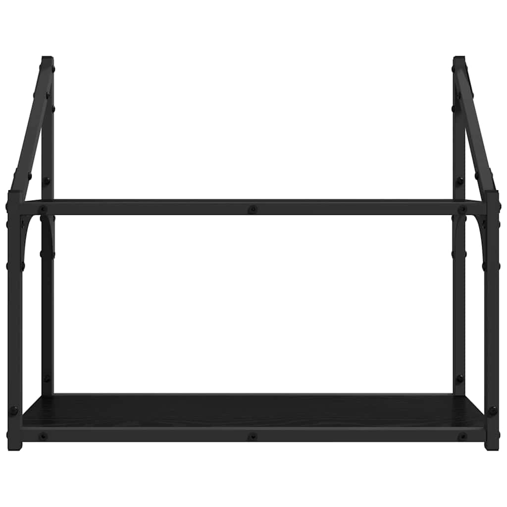 vidaXL Ράφι Τοίχου Μαύρη δρυς 60 x 21 x 51 cm Επεξεργασμένο ξύλο