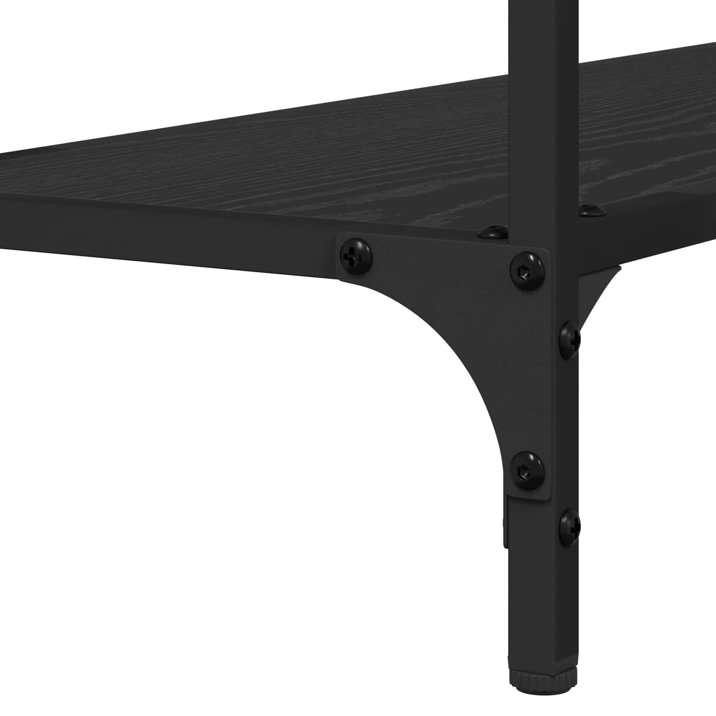 vidaXL Τραπέζι κονσόλας με ράφι Μαύρη δρυς 101 x 30.5 x 75 εκ