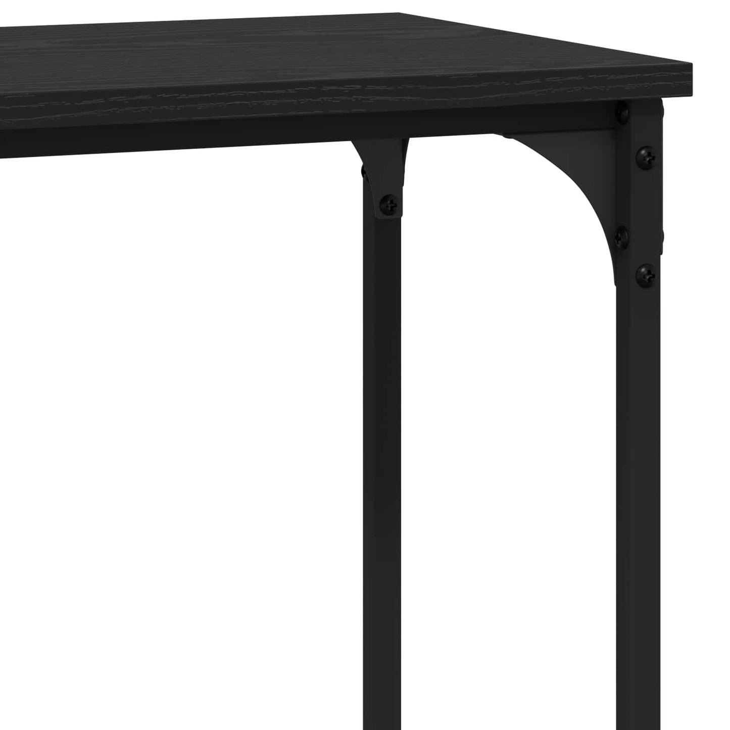 vidaXL Τραπέζι κονσόλας με ράφι Μαύρη δρυς 101 x 30.5 x 75 εκ