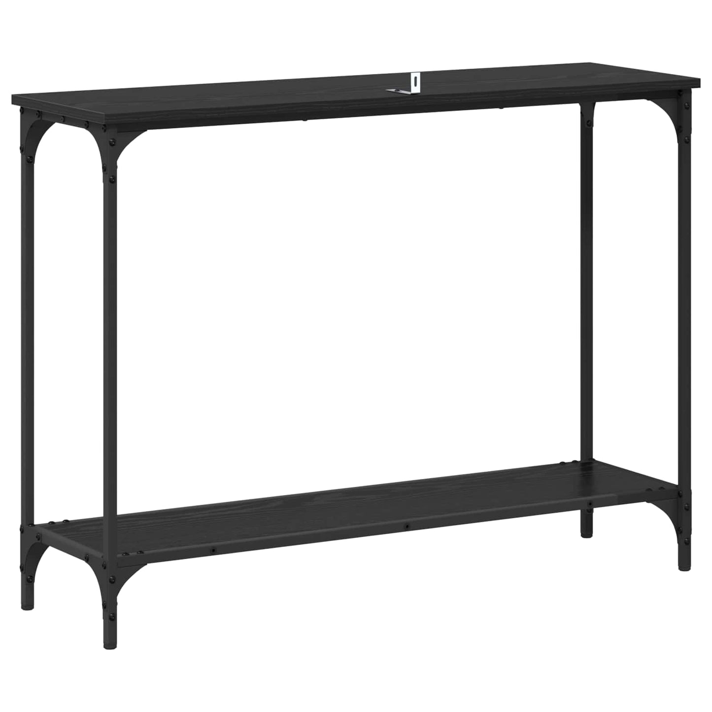 vidaXL Τραπέζι κονσόλας με ράφι Μαύρη δρυς 101 x 30.5 x 75 εκ