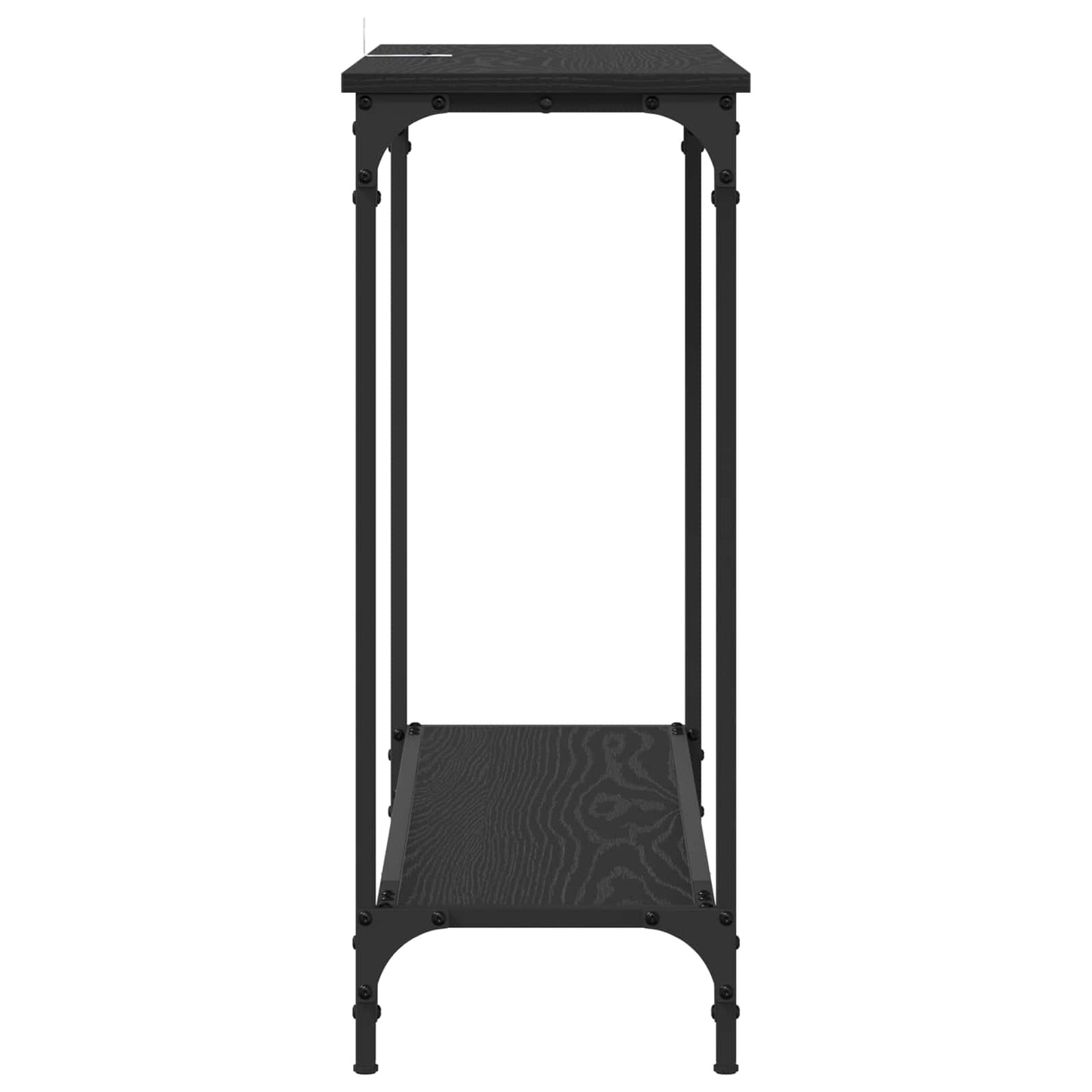 vidaXL Τραπέζι κονσόλας με ράφι Μαύρη δρυς 101 x 30.5 x 75 εκ